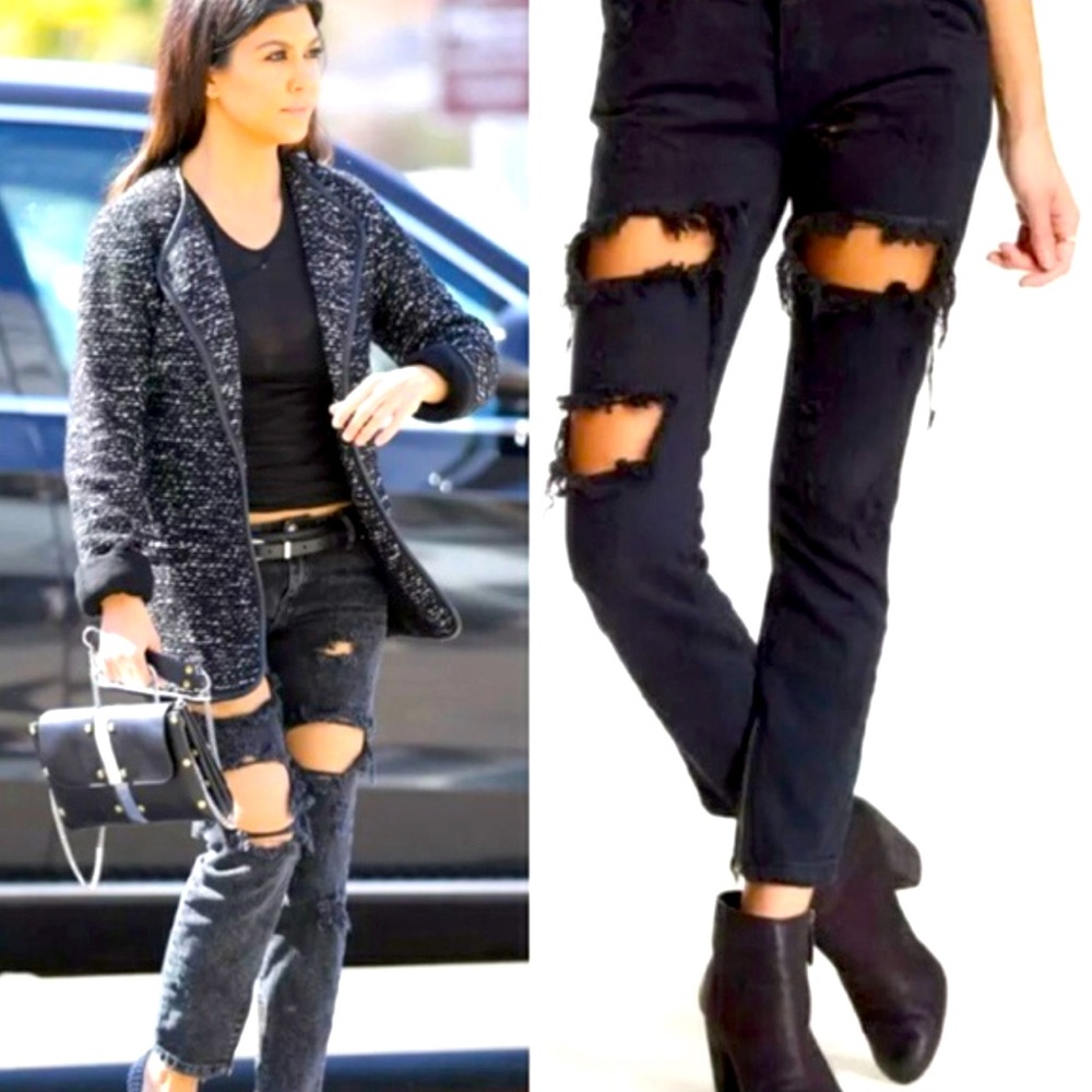 ONE TEASPOON BLACK DENIM JEANS
